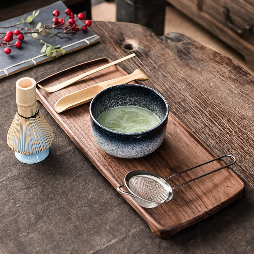 Matcha Tea Set Jun Kiln Ceramic Chawan & Bamboo Whisk Kit