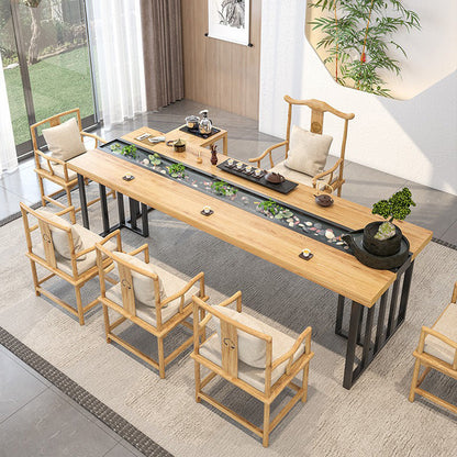 Tea Table Set | Flowing Water Fish Pond 30-Year Wood Chairs