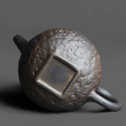 Teapot | Dehua Kiln Gold Glaze Hammered Stone Texture