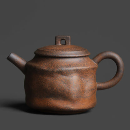 Old Rock Clay Teapot | Hand-Pinched Pavilion Multi-Fired