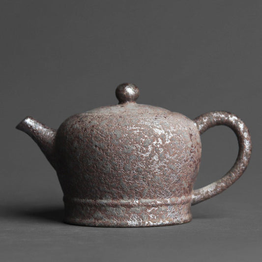 Wood-Fired Rust Spot Clay Teapot | Chai Kiln Handmade 210ml