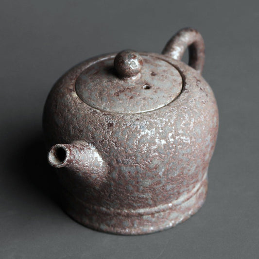 Wood-Fired Rust Spot Clay Teapot | Chai Kiln Handmade 210ml