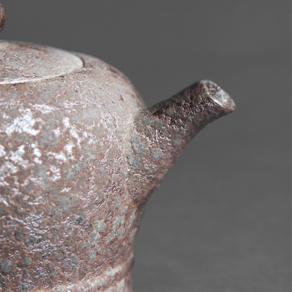 Wood-Fired Rust Spot Clay Teapot | Chai Kiln Handmade 210ml