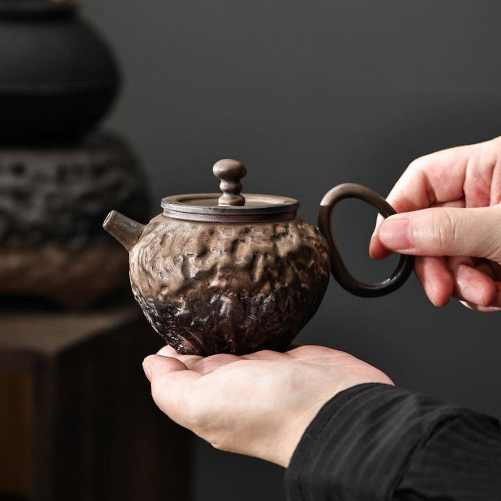 Japanese Ceramic Teapot Kiln Glaze Gyokko Stone 170ml