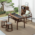 Elm Wood Tea Table Set Ming Style Ice Tray Edge 5-Piece