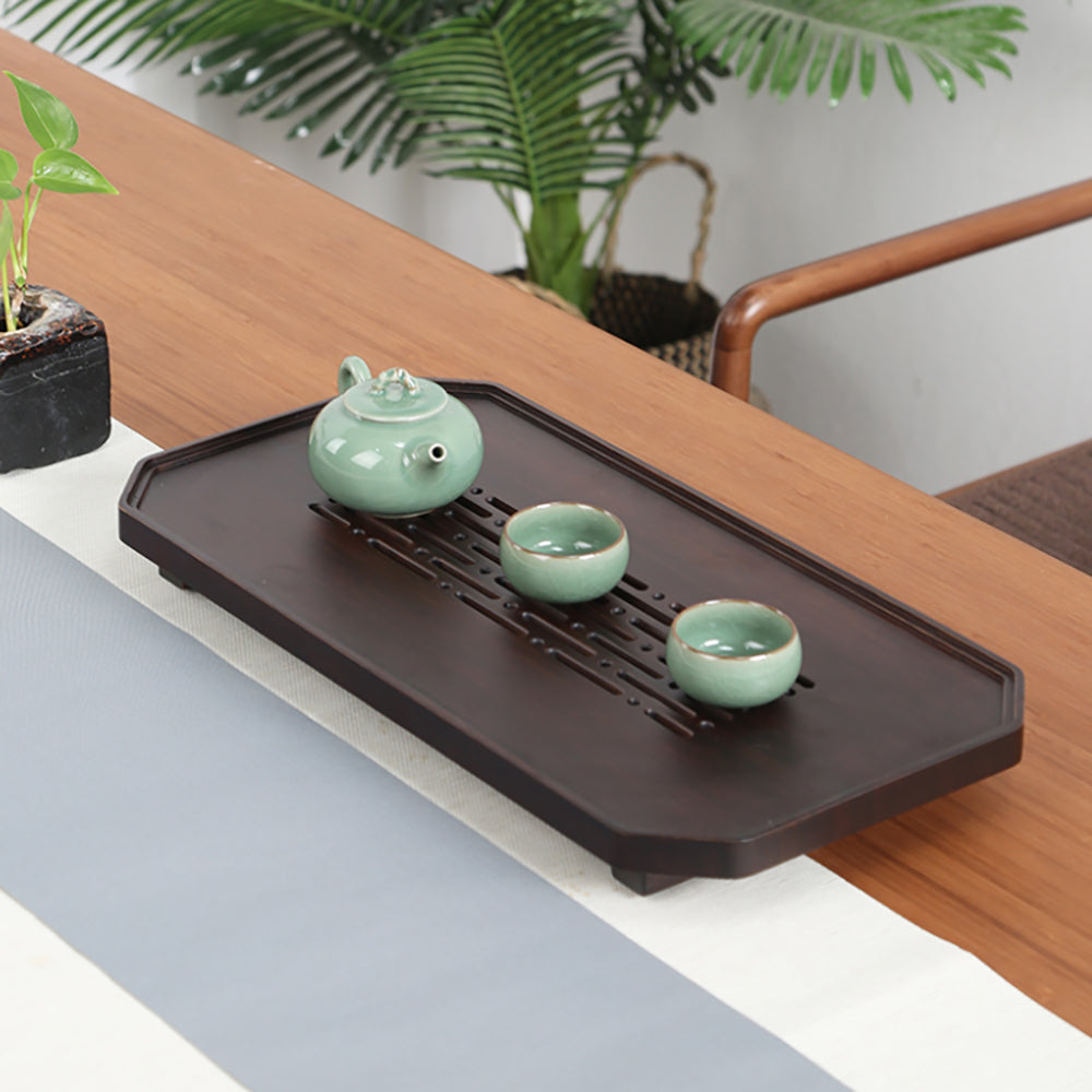 Bamboo Tea Tray Hollow Wave Engraving – Gongfu 66cm