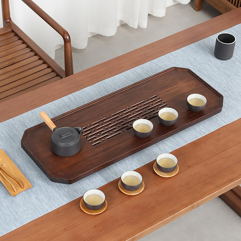 Bamboo Tea Tray Hollow Wave Engraving – Gongfu 66cm