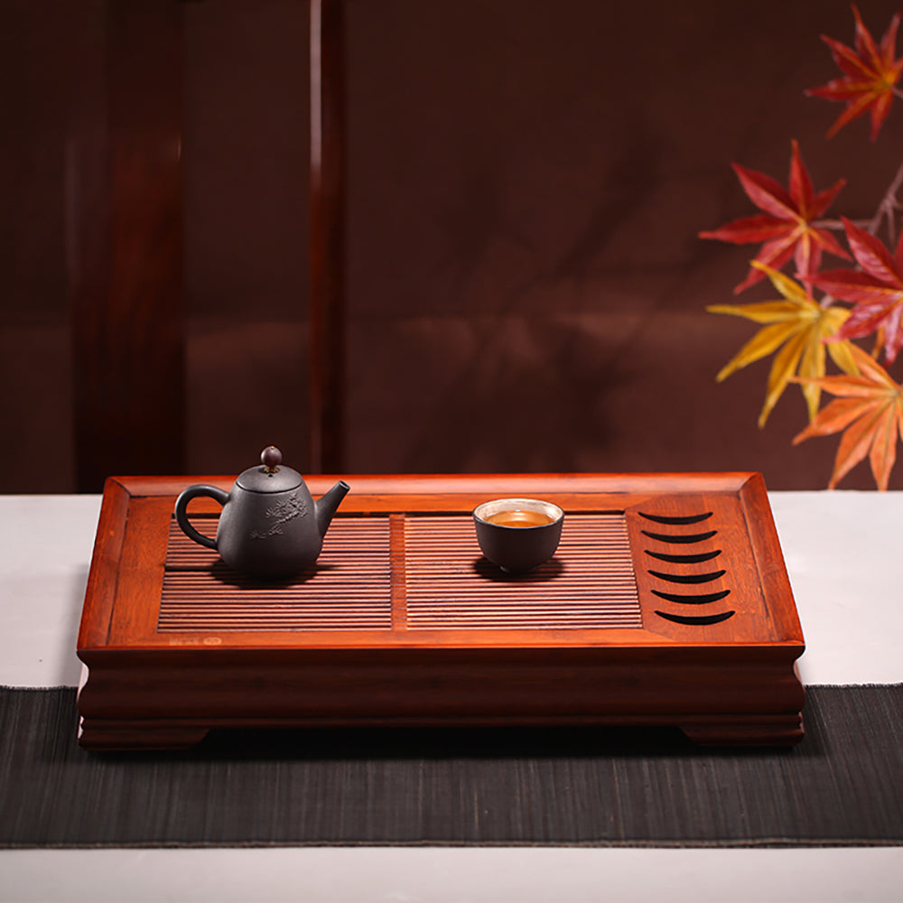 Solid Wood Tea Tray Gongfu Tea Table with Drawer