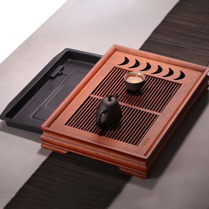 Solid Wood Tea Tray Gongfu Tea Table with Drawer