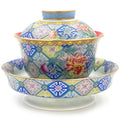 Gaiwan Enamel Color Peony Porcelain – 200ml Plum Blossom Tea Bowl