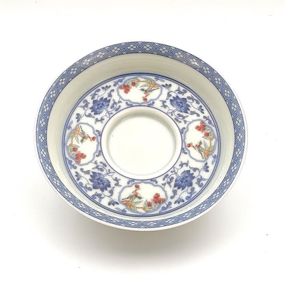 Gaiwan 180ml – Blue & White Porcelain with Red Underglaze Magpie