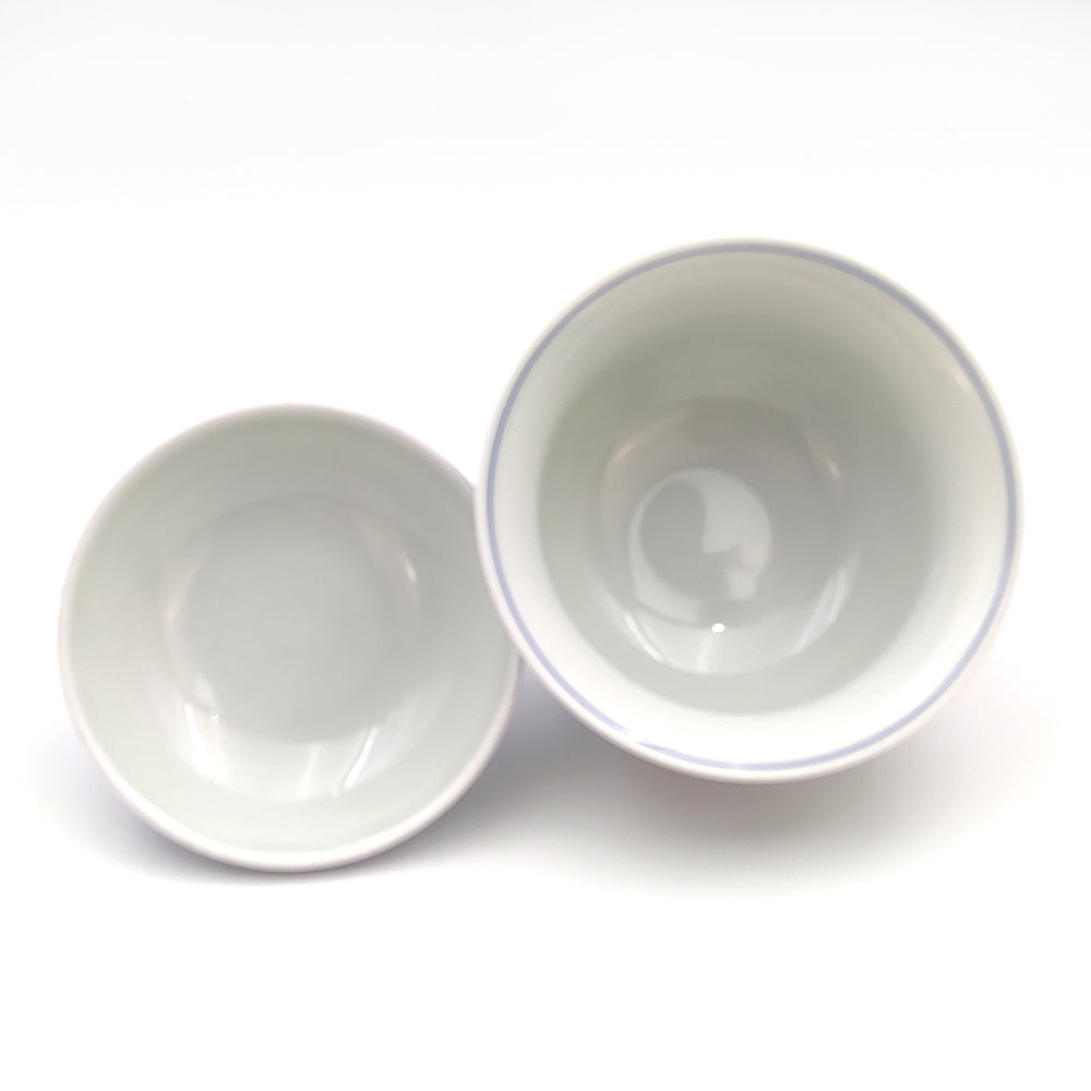 Gaiwan 180ml – Blue & White Porcelain with Red Underglaze Magpie
