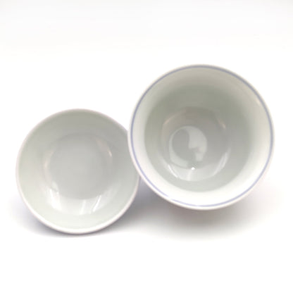 Gaiwan 180ml – Blue & White Porcelain with Red Underglaze Magpie