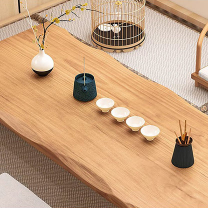 Tatami Tea Table Set Pine Wood Low Table Chair Cushion Storage