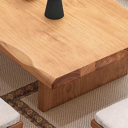 Tatami Tea Table Set Pine Wood Low Table Chair Cushion Storage