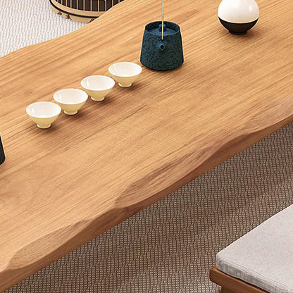 Tatami Tea Table Set Pine Wood Low Table Chair Cushion Storage