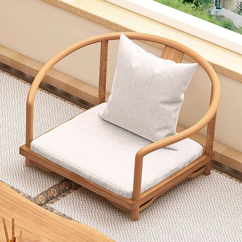 Tatami Tea Table Set Pine Wood Low Table Chair Cushion Storage