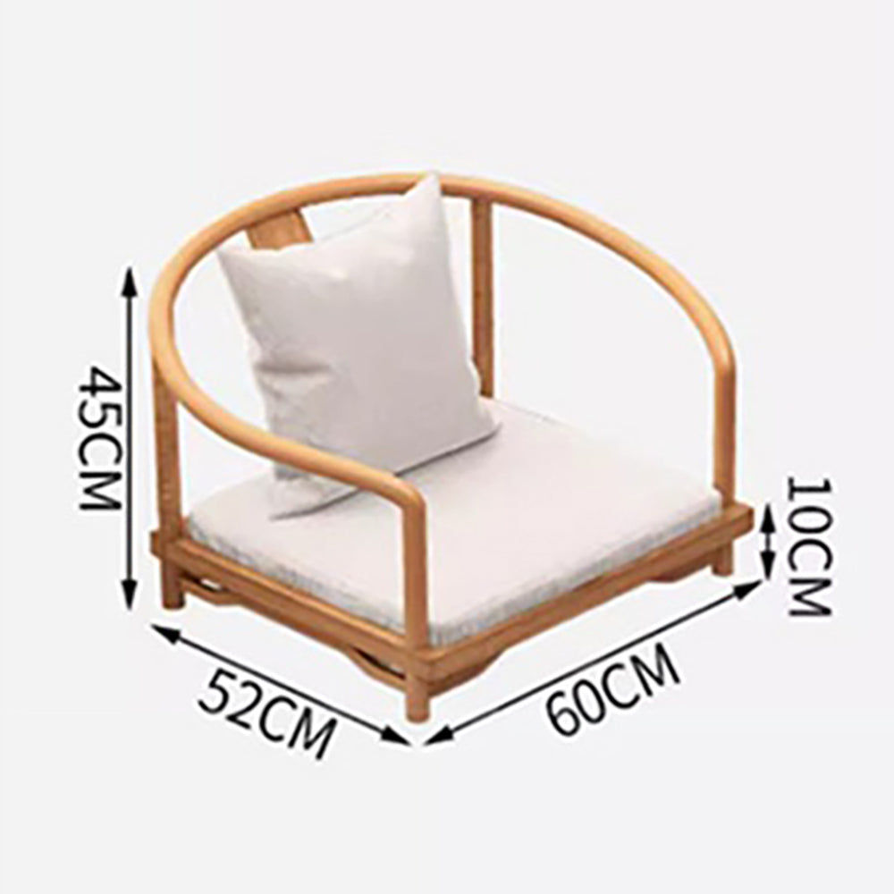 Tatami Tea Table Set Pine Wood Low Table Chair Cushion Storage