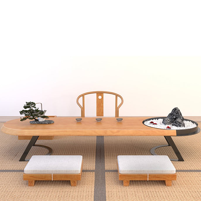 Pine Wood Tatami Tea Table Set Japanese Low Floor 5 Sizes