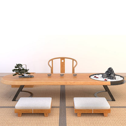 Pine Wood Tatami Tea Table Set Japanese Low Floor 5 Sizes