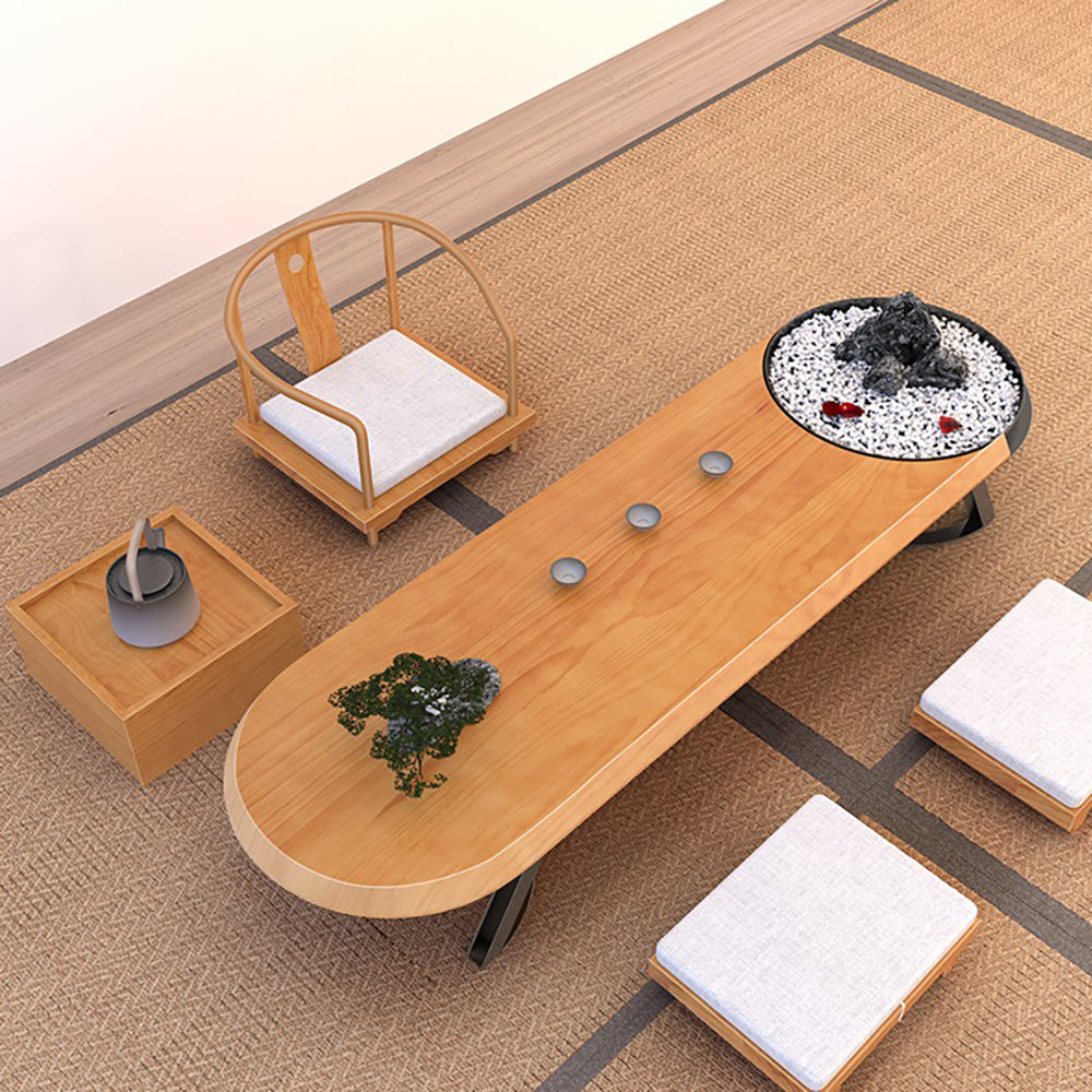 Pine Wood Tatami Tea Table Set Japanese Low Floor 5 Sizes