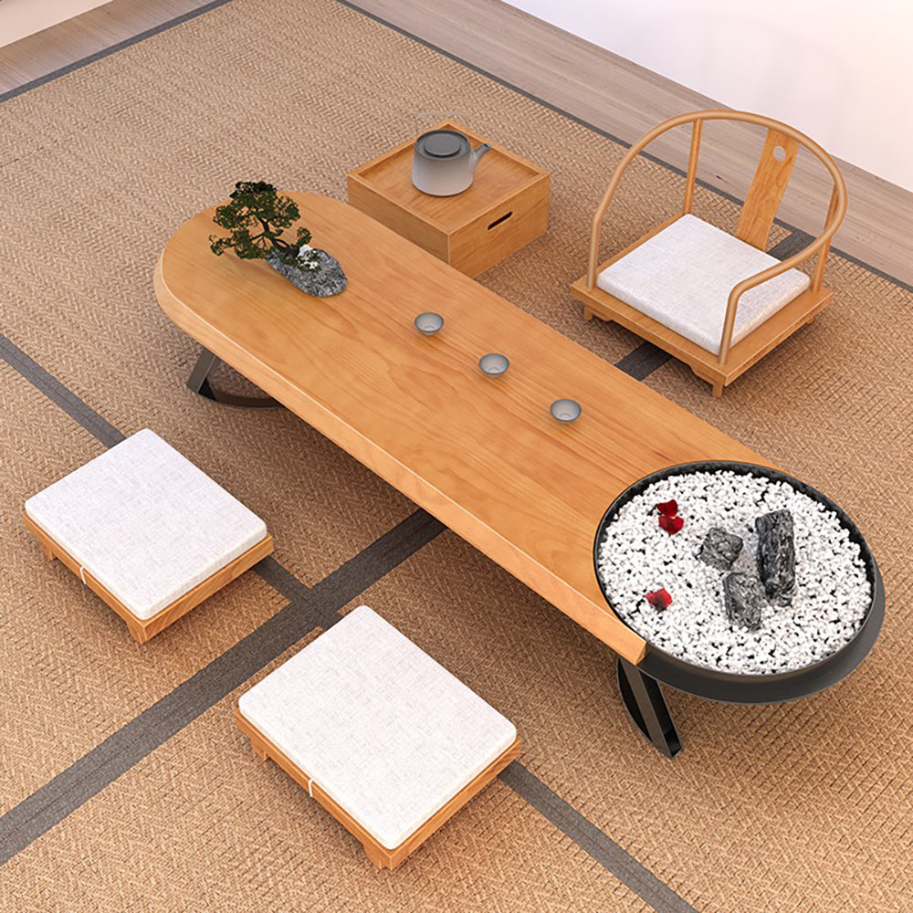 Pine Wood Tatami Tea Table Set Japanese Low Floor 5 Sizes