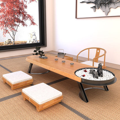 Pine Wood Tatami Tea Table Set Japanese Low Floor 5 Sizes