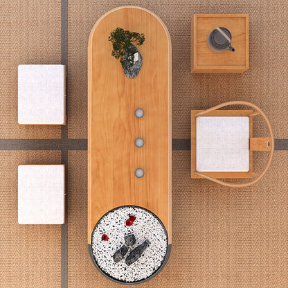 Pine Wood Tatami Tea Table Set Japanese Low Floor 5 Sizes