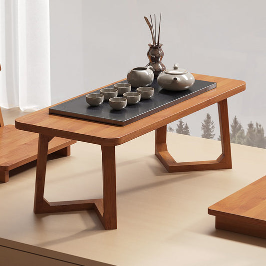 Bamboo Tea Table Set Low Japanese Floor Table & 2 Chairs