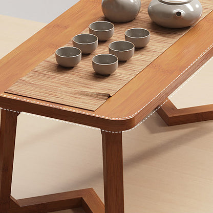Bamboo Tea Table Set Low Japanese Floor Table & 2 Chairs