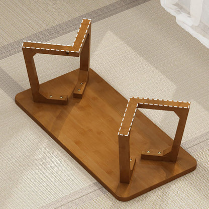 Bamboo Tea Table Set Low Japanese Floor Table & 2 Chairs