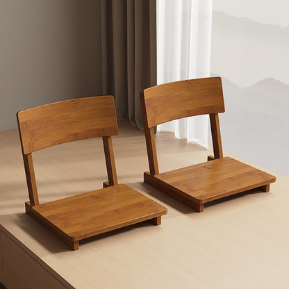 Bamboo Tea Table Set Low Japanese Floor Table & 2 Chairs