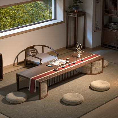Tea Table Set | Black Walnut Solid Wood Japanese Style