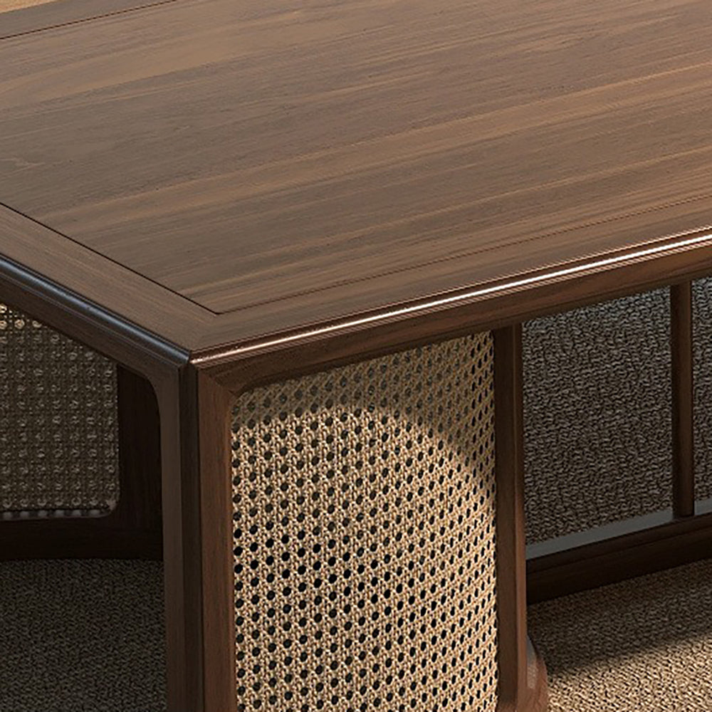 Tea Table Set | Black Walnut Solid Wood Japanese Style