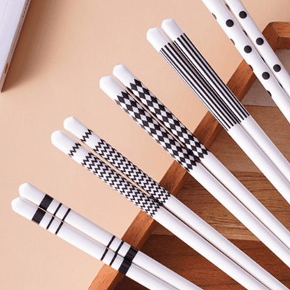 Ceramic Chopsticks & Spoon Set of 5 with Rice Paddle Shamoji