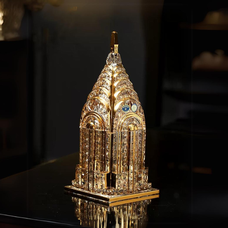 Bohemian Crystal Castle Keepsake Box | Gold Trim | Czech Handcrafted