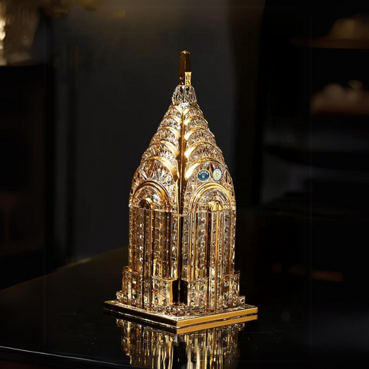 Bohemian Crystal Castle Keepsake Box | Gold Trim | Czech Handcrafted