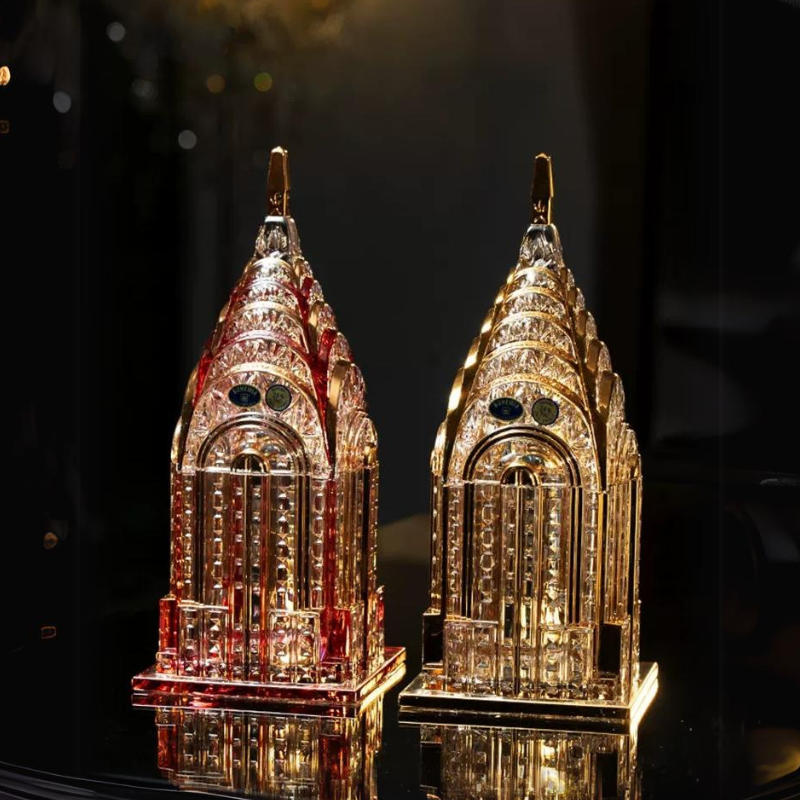 Bohemian Crystal Castle Keepsake Box | Gold Trim | Czech Handcrafted