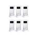 Shot Glasses Set Dartington Royal Crystal with Blue Cream Jug – Lead-Free Spirits Set Made in England