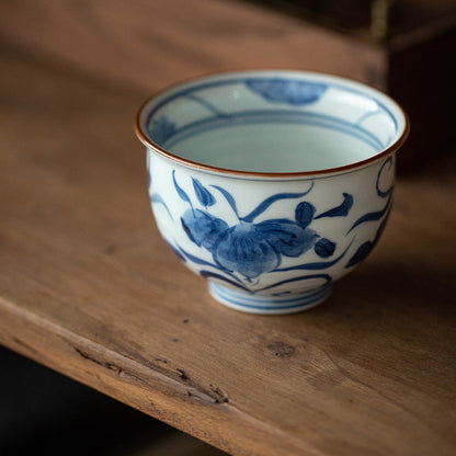 Japanese Tea Cup Set of 5 – Hasami Ware Aizome Indigo