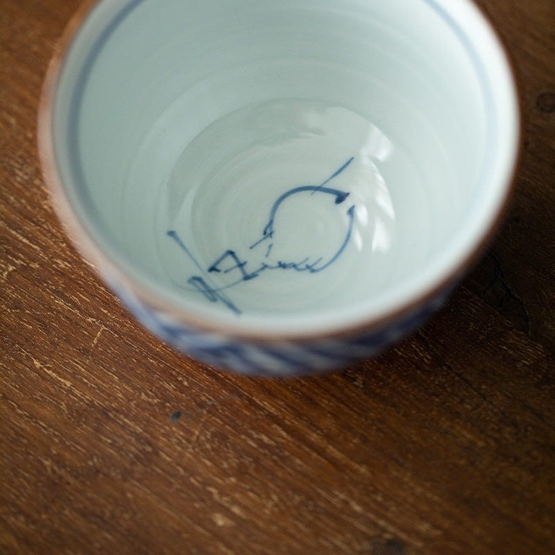 Japanese Tea Cup Set of 5 – Hasami Ware Aizome Indigo