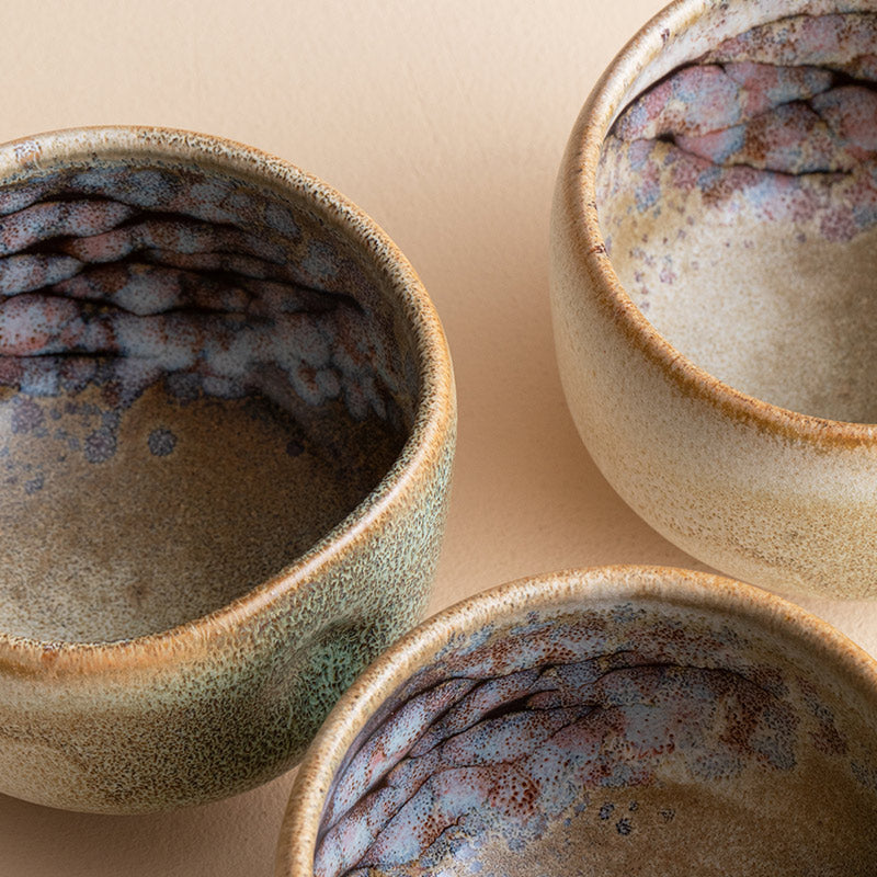 Tea Cup Set of 5 – Nunobiki Ware Yukifubuki Handcrafted Ceramic