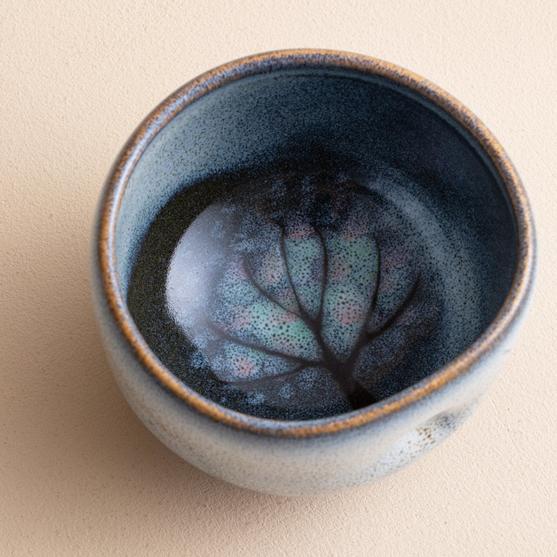 Tea Cup Set of 5 – Nunobiki Ware Komorebi Tenmoku Ceramic