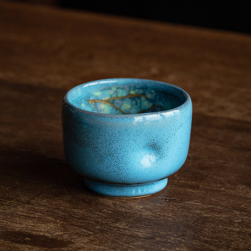 Tea Cup Set of 5 – Nunobiki Ware Unkai Tenmoku Ceramic Teacups