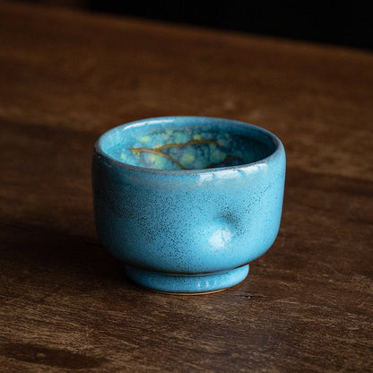 Tea Cup Set of 5 – Nunobiki Ware Unkai Tenmoku Ceramic Teacups