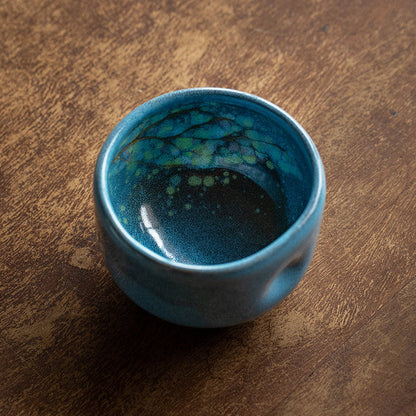 Tea Cup Set of 5 – Nunobiki Ware Unkai Tenmoku Ceramic Teacups