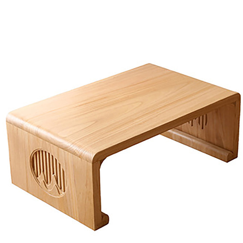 Low Tea Table Paulownia Wood Carved Landscape 8 Sizes