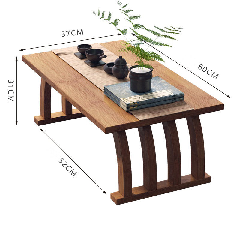 Chinese Arched Low Tea Table Bamboo 4 Sizes 60-90cm