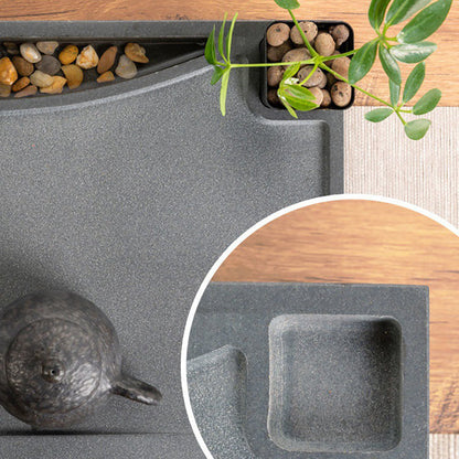 Stone Tea Tray Waterflow Zen Black Stone Gongfu Tea Board