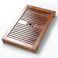 Wood Tea Tray with Drainage – Bamboo Stripe Pattern